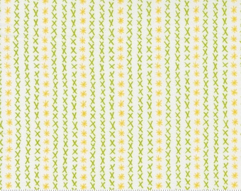 Dandi Duo Criss Cross Stripe Cream by Robin Pickens for Moda Fabrics 48755 11 Sold in HALF yard increments