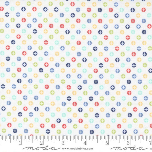 Sunwashed Dots Cloud Multi by Corey Yoder for Moda Fabrics 29166 11 This fabric is sold in HALF Yard Increments