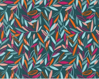 Things Above Leafscape Deep Sea by Fancy That Design House for Moda Fabrics 45613 26 Sold in HALF yard increments