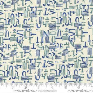 Collage Pick N Mix Parchment Sky by Janet Clare for Moda Fabrics 16952 13 Sold in HALF yard increments