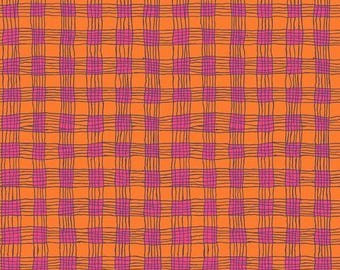 Gingham Coral by Brandon Mably Kaffe Fassett Collective Februrary 2025 for Free Spirit PWBM089.CORAL Sold in HALF yard increments