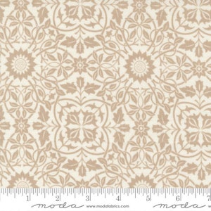 Christmas Stitched Damask Linen by Fig Tree and Co. for Moda Fabrics 20446 11 This fabric is sold in HALF YARD increments