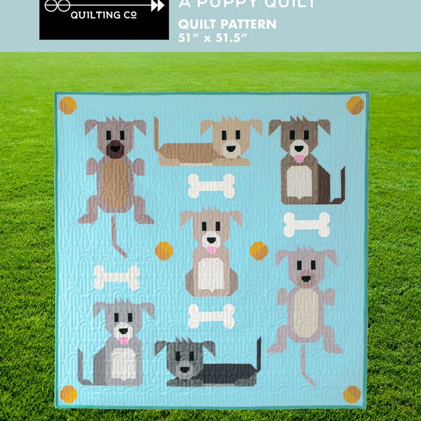 Tail Wags A Puppy Quilt Pattern by Art East Quilting Co. AETW1123 This is a PAPER pattern