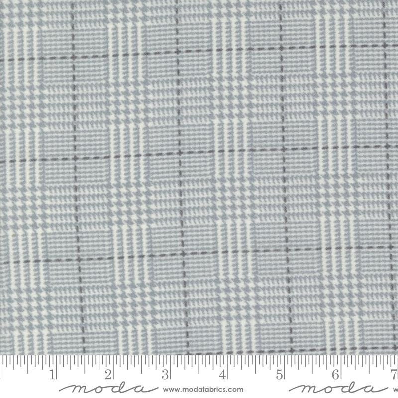 Farmhouse Flannels III Box Check Pewter by Primitive Gatherings for Moda Fabrics 49277 14F Fabric sold in HALF YARD increments