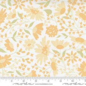 Buttercup & Slate Blooms Cloud by Corey Yoder for Moda Fabrics 29151 11 This fabric is sold in HALF Yard increments