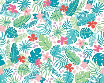 Sunshine Blvd Main White by Amber Kemp-Gerstel of Damask Love for Riley Blake Designs C12100-WHITE Sold in HALF YARD increments.
