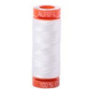 Natural White Aurifil Mako Cotton Thread Color 2021, 50 wt, 200M Small Spool