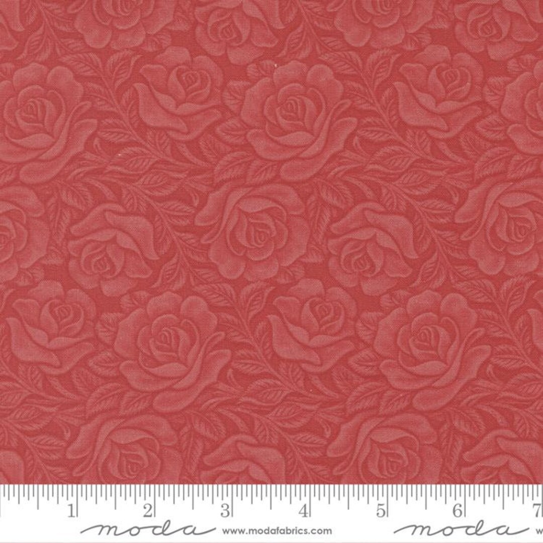 Leather & Lace Roses Rose by Cathe Holden Designs for Moda Fabrics 7403 ...