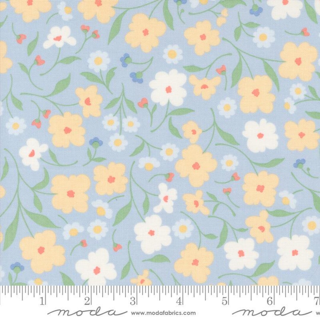 Cottage Charm Wallpaper Powder Blue by Heather Briggs of My Sew Quilty ...