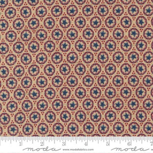 My Country Bunting Blooms Wheat by Kathy Schmitz for Moda Fabrics 7043 12 This Fabric is sold in HALF YARD increments