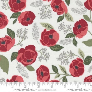 Christmas Eve Christmas in Bloom Snow by Lella Boutique for Moda fabrics 5180 11 Sold in HALF yard increments