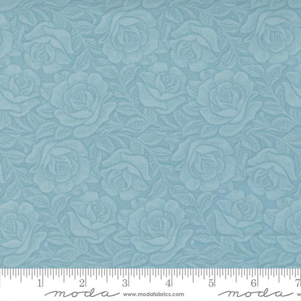 Leather & Lace RosesTranquil by Cathe Holden Designs for Moda Fabrics 7403 16 Sold in HALF yard increments