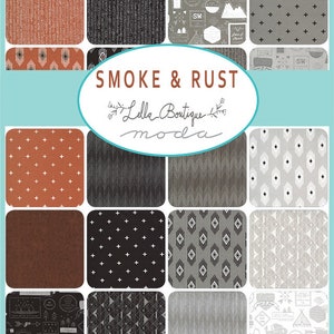 Smoke and Rust Mini Charm Pack 42 Pieces by Lella Boutique for Moda Fabrics 5130MC image 2