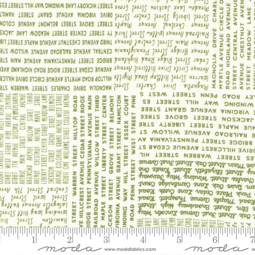 Main Street in the News Vanilla Grass by Sweetwater for Moda Fabrics ...