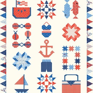 Summer Sampler Quilt Boxed Kit by Sandy Gervais for Riley Blake Designs KT-11520