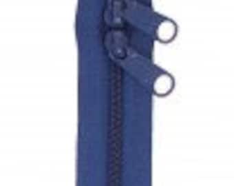 30" Navy Double Slide Handbag Zipper by ByAnnie ZIP30-235. 30 inch zippers for handbags purses
