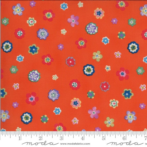 SQUARELINE☆lulu Lulu Flowers Clementine by Chez Moi for Moda Fabrics 33585