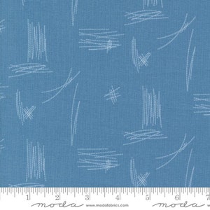 Bluish Stitches Blenders Deep Sea by Zen Chic for Moda Fabrics 1822 16 Sold in HALF yard increments