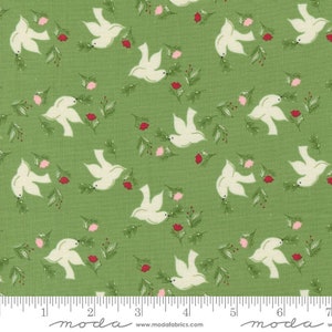 Once Upon a Christmas Wintersong Mistletoe by Sweetfire Road for Moda Fabrics 43163 14 This fabric is Sold in HALF yard Increments