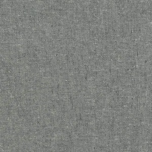 May include: Close-up of a gray fabric with a woven texture. The fabric has a slightly mottled appearance, with variations in the gray color. The weave is tight, creating a durable and textured surface. This fabric is suitable for apparel or home decor.