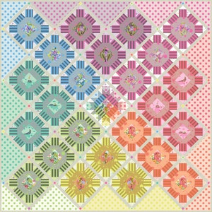 Tula Pink Everglow Star Cluster Quilt Kit for Free Spirit Fabrics KITQTTP.STAR
