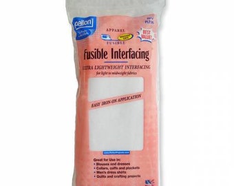 Pellon PLF36 Fusible Interfacing 15in x 3yds    For Lightweight Fabrics   machine washable interfacing 100% polyester   PLF36