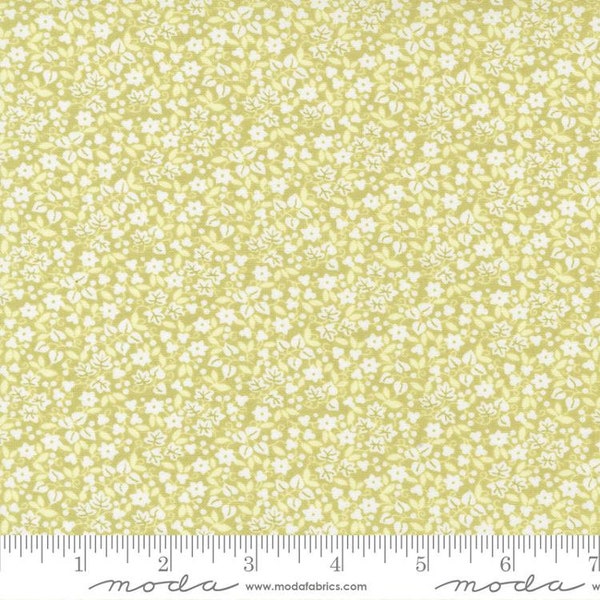 The Shores Small Floral Sprout by Brenda Riddle of Acorn Quilts for Moda Fabrics 18743 15 Sold in HALF yard increments