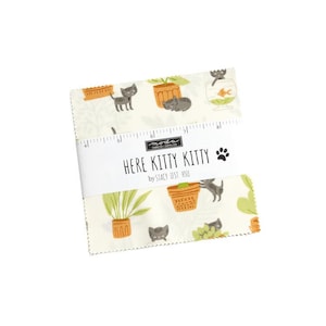 Here Kitty Kitty Charm Pack 42 Pieces by Stacy Iest Hsu Designs for Moda 20830PP