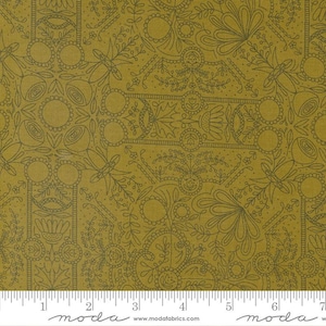 Quaint Cottage Lace Damask Lichen by Gingiber of Dreamy Quilts for Moda Fabrics 48373 14 Sold in HALF yard Increments