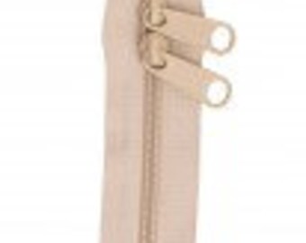 30" Natural Double Slide Handbag Zipper by ByAnnie ZIP30-130. 30 inch zippers for handbags purses