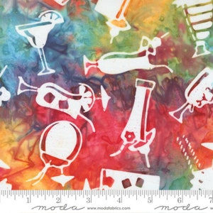 Beachy Batiks Beverages Coral Reef by Moda Fabrics 4362 39 Sold in HALF yard increments