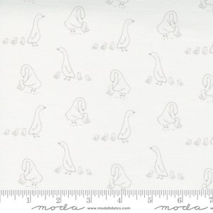 Little Ducklings White by Paper And Cloth for Moda Fabrics, 25103 11 Sold in HALF yard increments