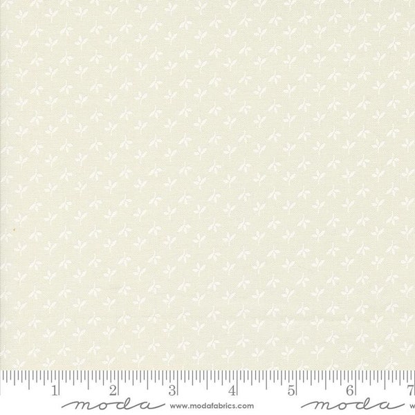 Flower Girl Leafy Porcelain White by Heather Briggs of My Sew Quilty Life for Moda Fabrics 31736 21 Sold in HALF yard increments