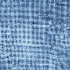May include: A blue textured fabric with a subtle grid pattern. The fabric has a slightly faded appearance, giving it a vintage look.