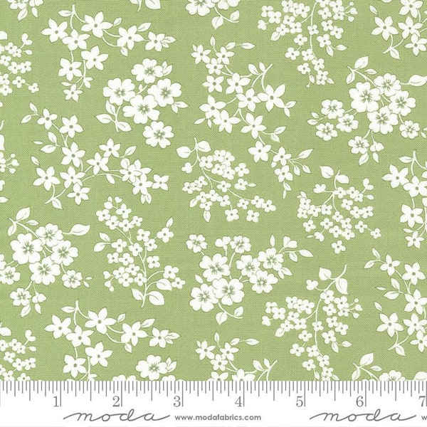 Lighthearted Gather Green by Camille Roskelley for Moda Fabrics 55294 19 Fabric sold in HALF YARD increments