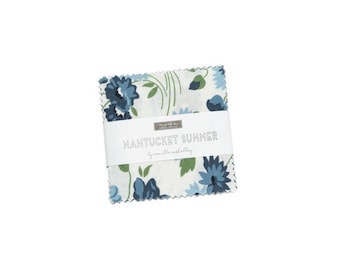 Nantucket Summer Mini Charm Pack 42 Pieces by Camille Roskelley Moda Fabrics 55260MC