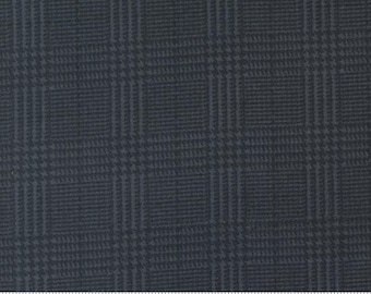 Farmhouse Flannels III Box Check Black Top Road by Primitive Gatherings for Moda Fabrics 49277 16F Fabric sold in HALF YARD increments