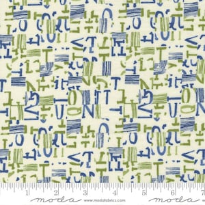 Collage Pick N Mix Parchment by Janet Clare for Moda Fabrics 16952 12 Sold in HALF yard increments