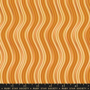 May include: A seamless pattern of wavy lines in shades of orange and cream. The lines are arranged in a repeating pattern, creating a retro and modern aesthetic.