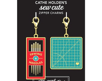 Cathe Holden's Sew Cute Buttons and Scissors Zipper Charms | Moda #CH102