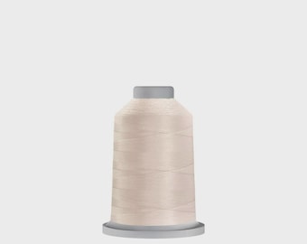May include: A spool of light beige thread, ideal for sewing and embroidery projects. The thread is tightly wound on a gray plastic spool. The thread has a subtle sheen, suggesting a high-quality material.