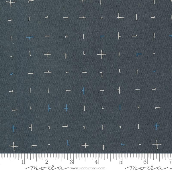 Bluish Handquilted Charcoal by Zen Chic for Moda Fabrics 1826 17 Sold in HALF yard increments