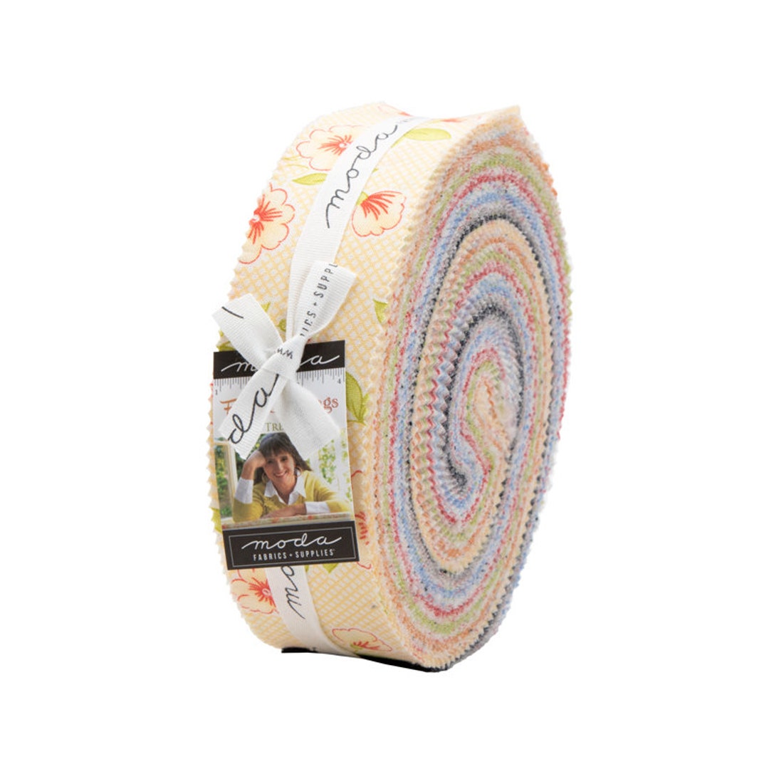 Figs Shirtings Honey Bun by Fig Tree and Co. for Moda Summery Red Blues ...