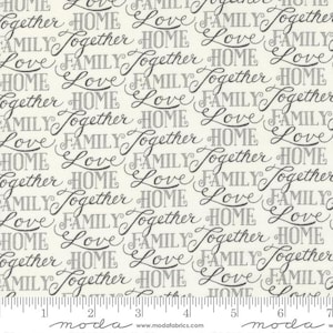 Happiness Blooms Words of Love White Washed by Deb Strain for Moda fabrics 56055 11 Fabric sold in HALF YARD increments