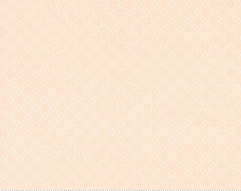 Ellie Cross Stitch Coral by Brenda Riddle of Acorn Quilts for Moda Fabrics 18764 19 Sold in HALF yard increments