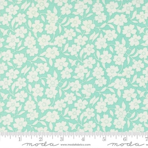 Flower Power Mellow Meadow Aqua by Maureen McCormick for Moda Fabrics 33711 27 Sold in HALF yard increments