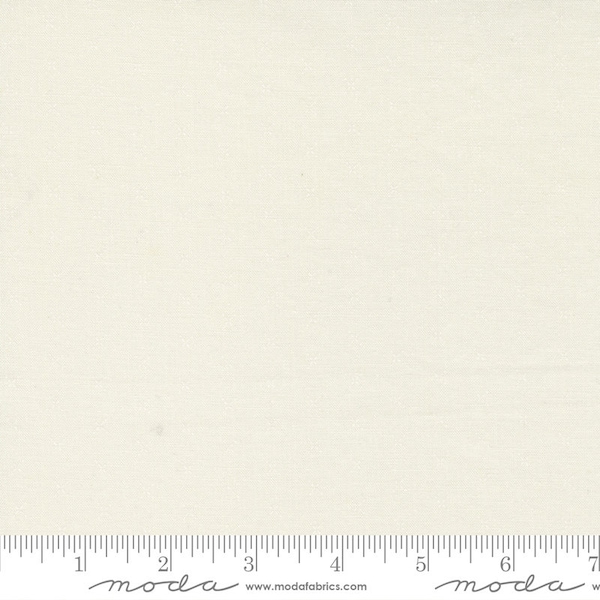 Stitched Vanilla White by Fig Tree and Co. for Moda Fabrics white on cream fabric 20434 22 This fabric is sold in HALF YARD increments