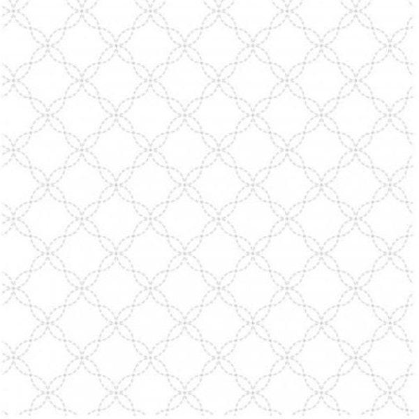 KimberBell Basics Lattice White on white by Kim Christopherson, KimberBell For Maywood Studio MAS8209-WW Sold in HALF yard increments