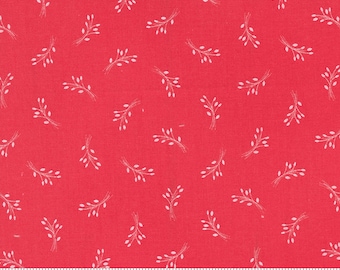 Beautiful Day Sprigs Scarlet by Corey Yoder of Little Miss Shabby for Moda Fabrics 29134 31 Sold in HALF yard increments