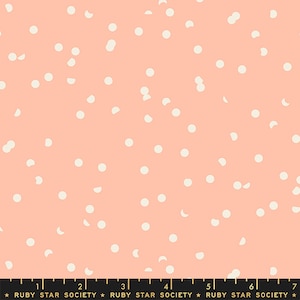 Hole Punch Dots Peach by Kimberly Kight for Ruby Star Society.  RS3025 27 Sold in HALF cut increments